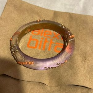 Alexis Bittar Purple Hinged Bangle